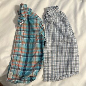 🌲24 month/2T button long sleeve up dress/flannel shirts